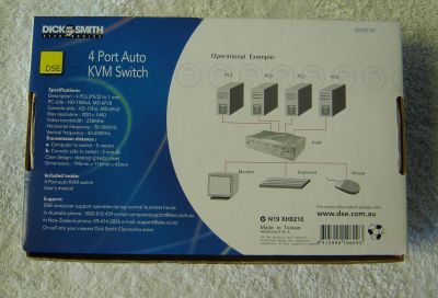 DSE 4 Port Auto KVM Switch XH8210 (New)