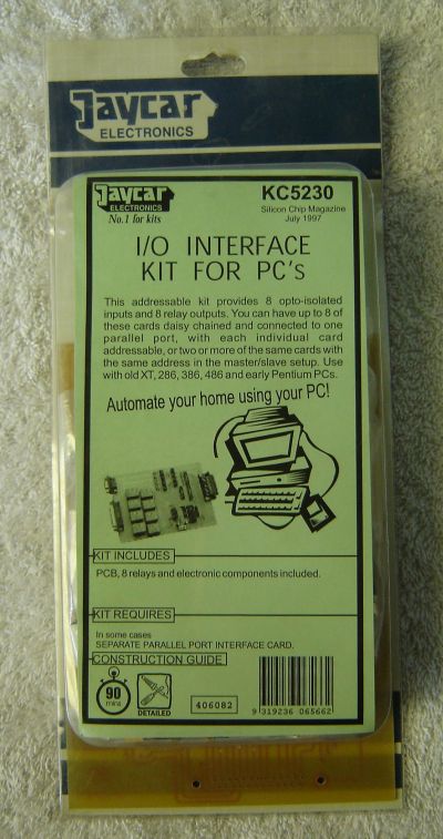 Jaycar KC5230 I/O Interface Kit For PC's (Unused)