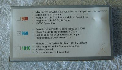 Bellmate 960 Remote Code Pad for 950 & 1000 BellMate Panels (Unu