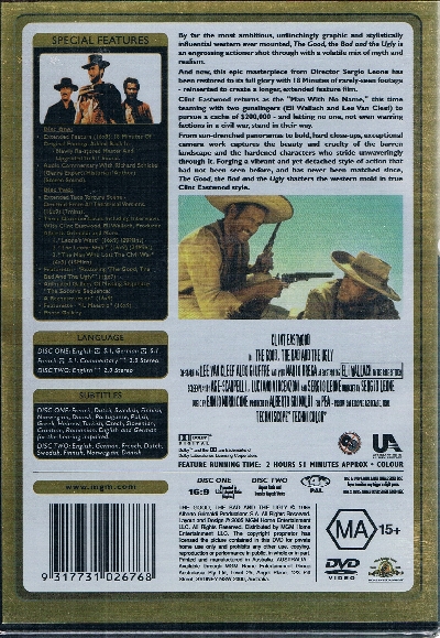 The Good, The Bad and The Ugly Gold Edition DVD - Clint Eastwood