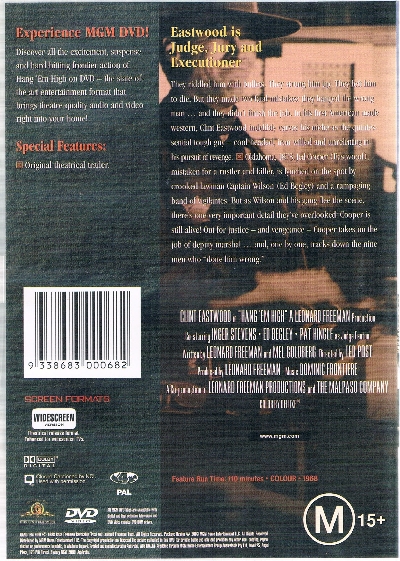 Hang Em High DVD - Clint Eastwood - Click Image to Close