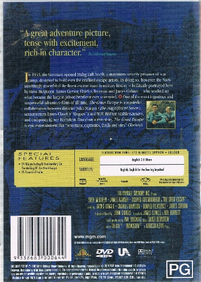 The Great Escape DVD - Steve McQueen