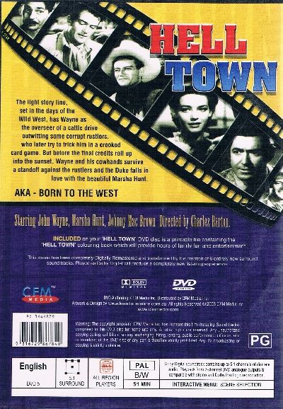 Hell Town DVD - John Wayne