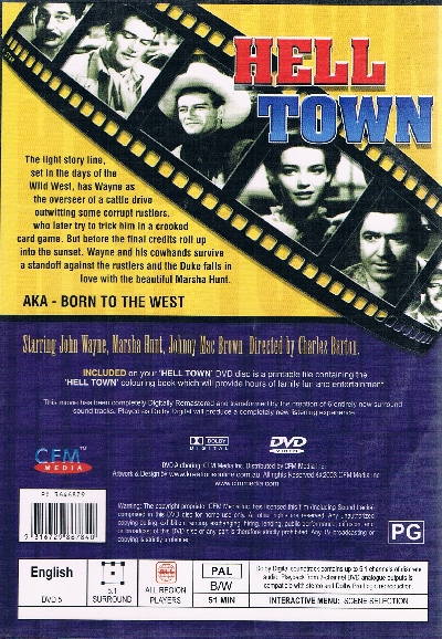 Hell Town DVD - John Wayne - Click Image to Close