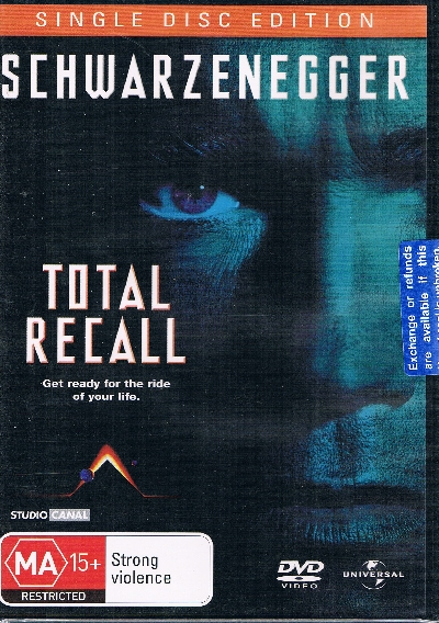Total Recall DVD - Arnold Schwarzenegger - Click Image to Close