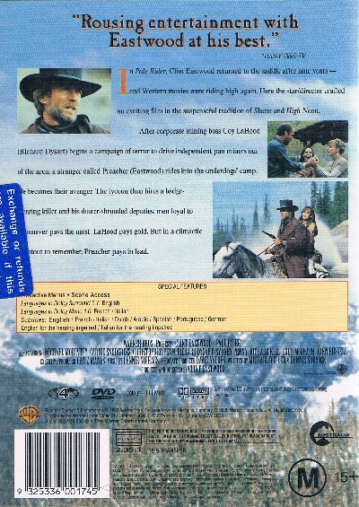 Pale Rider DVD - Clint Eastwood