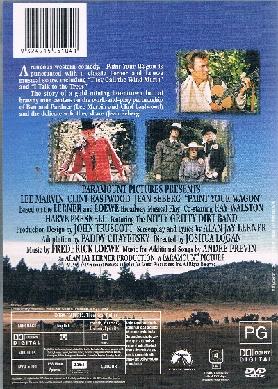 Paint Your Wagon DVD - Lee Marvin lint Eastwood & Jean Seberg - Click Image to Close