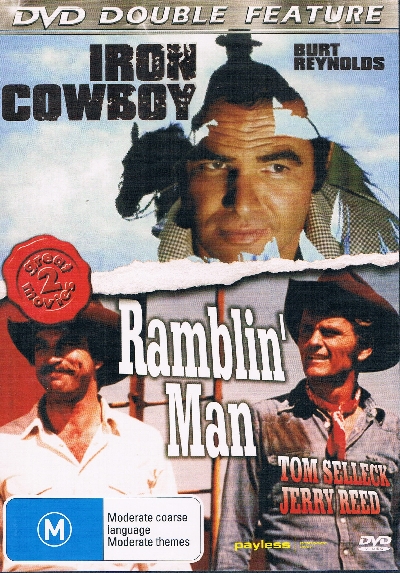 Iron Cowboy & Ramblin Man Double DVD - Burt Reynolds Tom Selleck