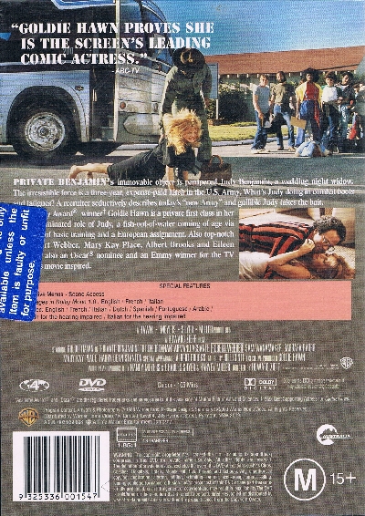 Private Benjamin DVD - Goldie Hawn - Click Image to Close