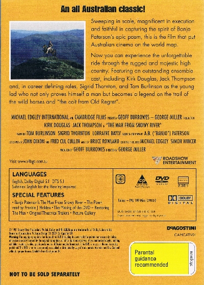 The Man From Snowy River DVD - Jack Thomson and more