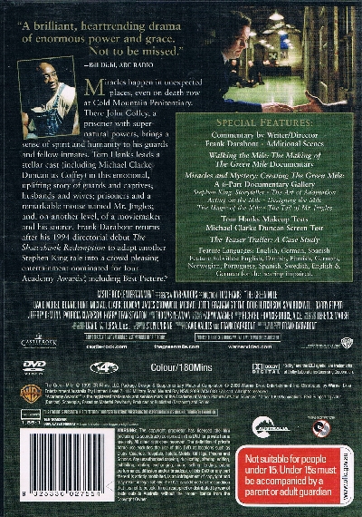 The Green Mile DVD - Tom Hanks - Click Image to Close