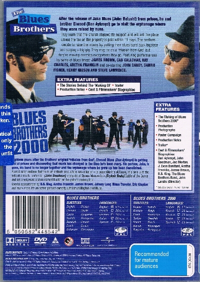 Blues Brothers & Blues Brothers 2000 Double DVD - John Belushi &