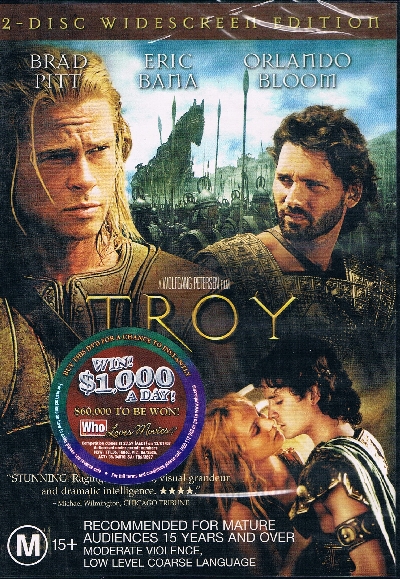 Troy DVD - Brad Pitt - Click Image to Close