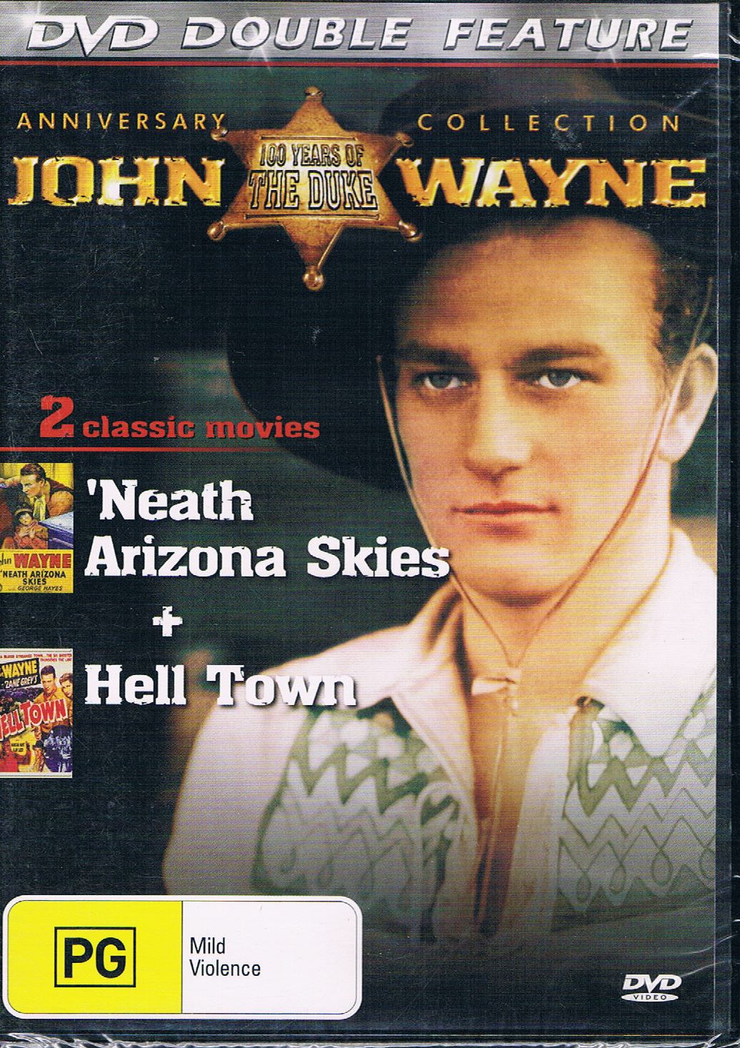 Neath Arizona Skies & Hell Town DVD - John Wayne