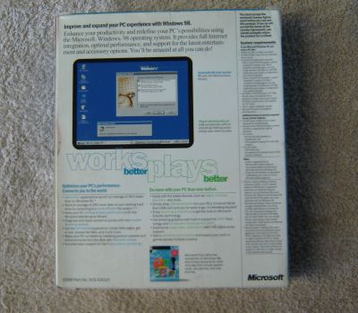 Microsoft Windows 98 Operating System Software