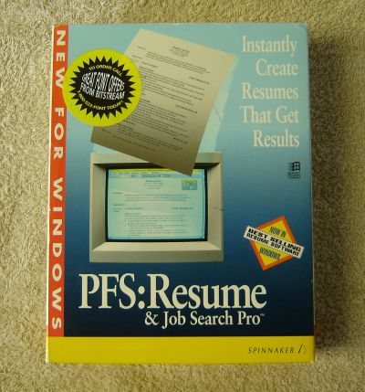 PFS Resume & Job Search Pro Software - Click Image to Close